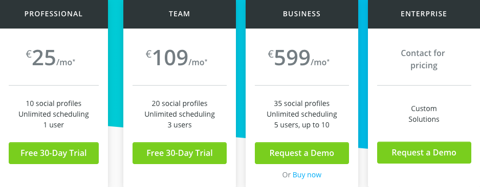 Hootsuite pricing