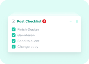 Post checklists